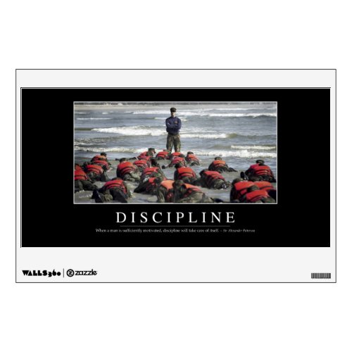 Discipline Inspirational Quote Wall Sticker