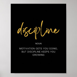 Discipline Inspiring Quote Poster