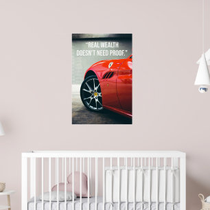 Discipline Is Invisible Wealth Supercar Quote Poster