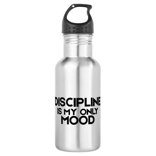 Discipline Is My Only Mood Minimalist Water Bottle (Front)
