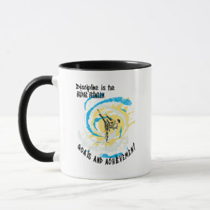 Discipline is the bridge between goals martial art mug