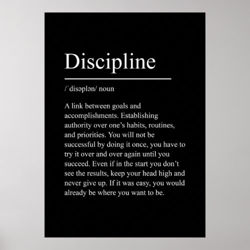 discipline motivation quote gym inspiration f poster