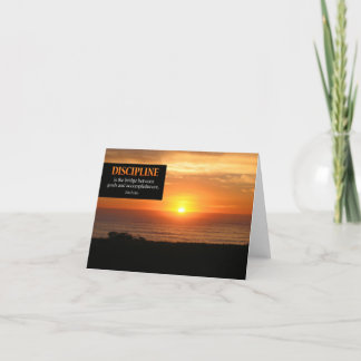 Discipline Motivational Note Card