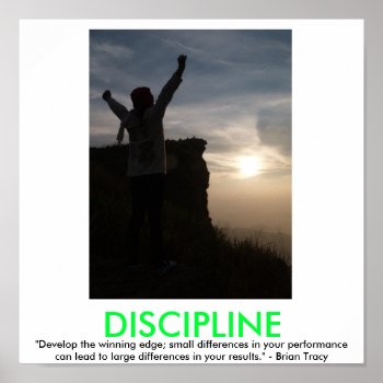 Discipline Motivational Poster by sallybeam at Zazzle