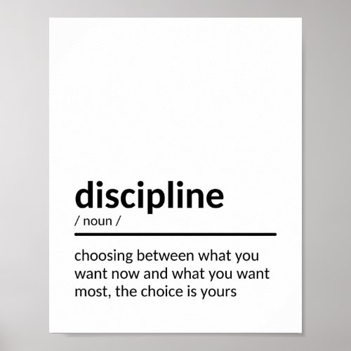 Discipline Motivational Quote Poster