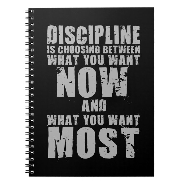 DISCIPLINE - Motivational Words Notebook (Front)
