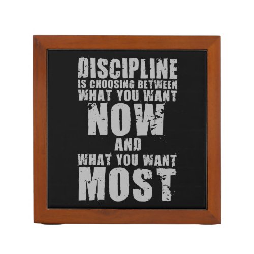 DISCIPLINE _ Motivational Words PencilPen Holder