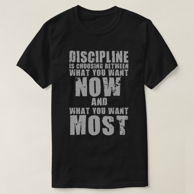 DISCIPLINE - Motivational Words T-Shirt (Design Front)