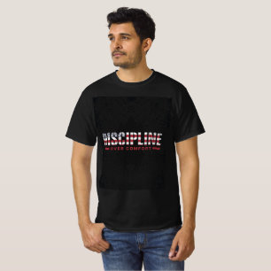 Discipline Over Comfort Patriotic Fitness Mindse T-Shirt
