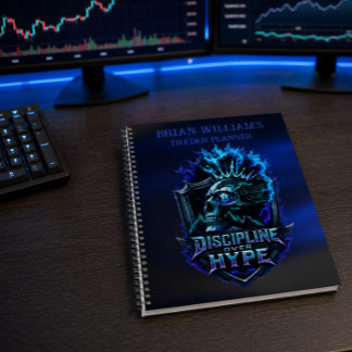 Discipline Over Hype Blue Glow Bitcoin Crypto  Planner