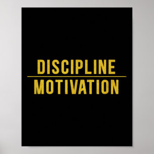 Discipline Over Motivation Gym Workout Hustle Musc Poster