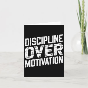Discipline Over Motivation Gym Workout Tee Weightl Card