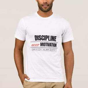Discipline Over Motivation Retro Fitness Bella Can T-Shirt