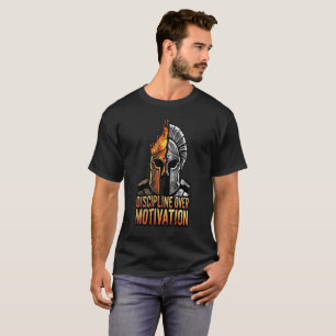 Discipline Over Motivation – Spartan Warrior T-Shirt