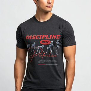 Discipline Over Perfection Gym T-Shirt   Streetwea