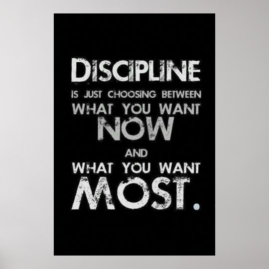 Discipline Poster | Zazzle.com