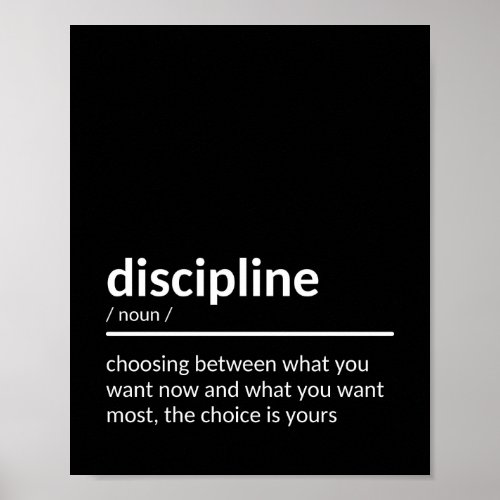 Discipline Quote Poster