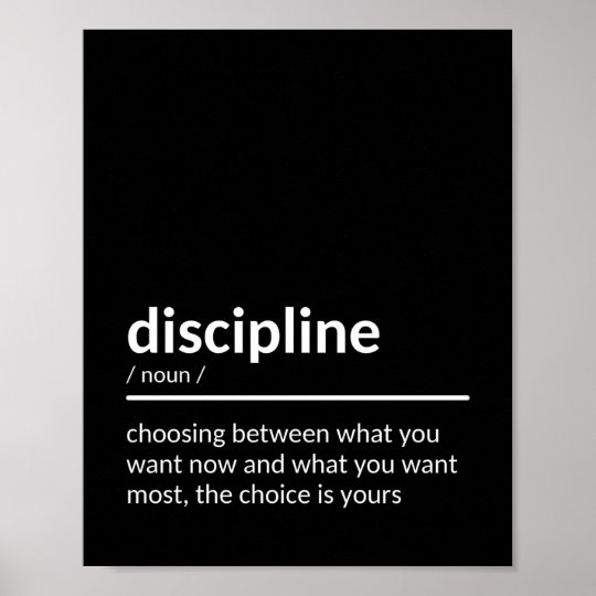 Discipline Quote Poster | Zazzle.com