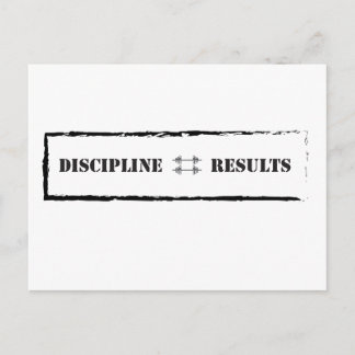 Discipline = Results Postcard