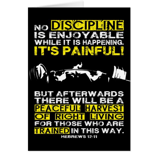 DISCIPLINE - Squat Workout Motivational Cards (Front)