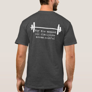 Discipline T-shirt with rough white text