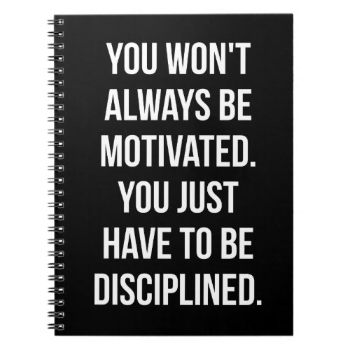 Discipline vs Motivation _ Inspirational Workout Notebook