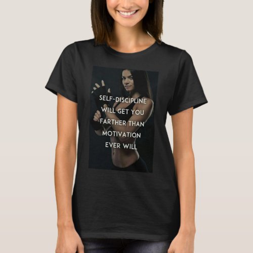 Discipline vs Motivation _ Womens Gym Inspiration T_Shirt