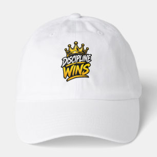 Discipline Wins Crown Motivation Gym Workout Desig Hat