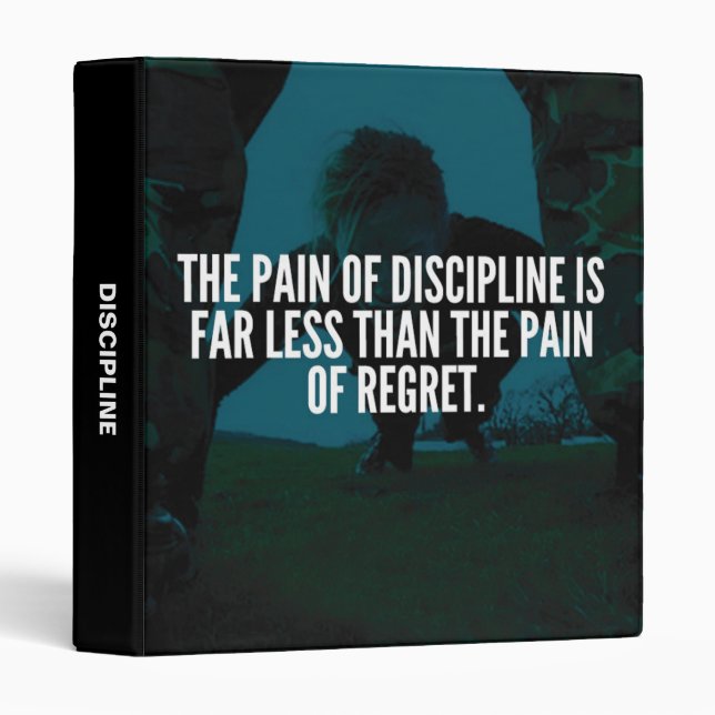 Discipline - Workout Inspirational Binder (Front/Spine)