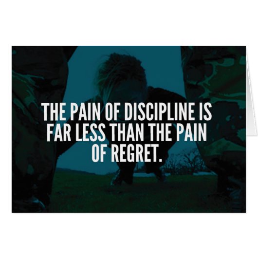 Discipline - Workout Inspirational Cards (Front Horizontal)