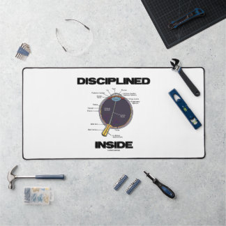 Disciplined Eye (I) Inside Eyeball Anatomy Humor Desk Mat
