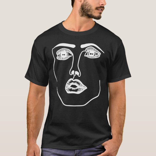 Disclosure Face Logo White   T-Shirt (Front)