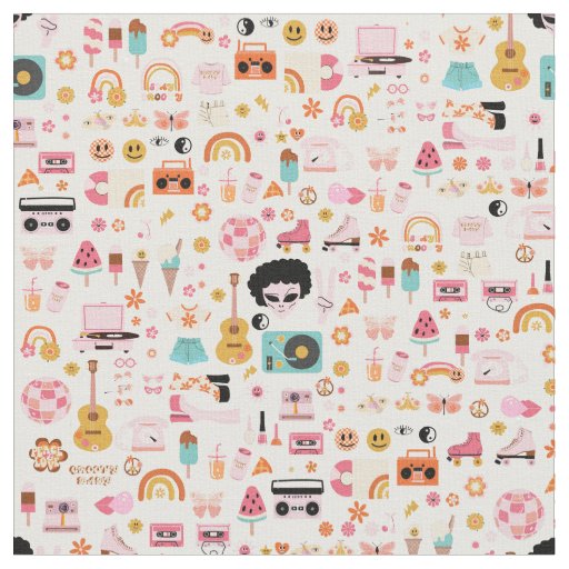 disco 1970s alien funky groovy  fabric