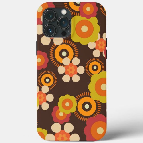 Disco 70s 60s Retro Flowers Pop Culture iPhone 13 Pro Max Case