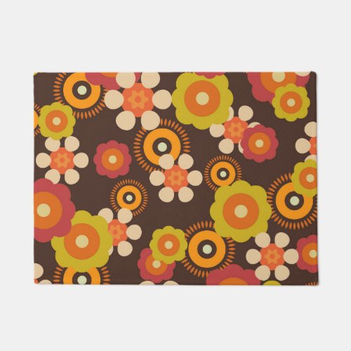 Disco 70s 60s Retro Flowers Pop Culture Doormat