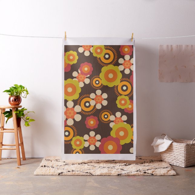 Disco 70s 60s Retro Flowers Pop Culture Fabric (In Situ)