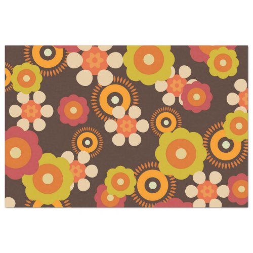 Disco 70s 60s Retro Flowers Pop Culture Tissue Paper