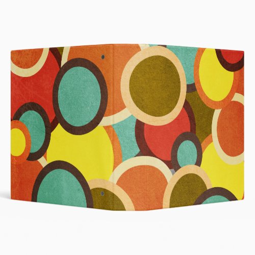 Disco 70s 60s Retro Mod Pop Culture 3 Ring Binder