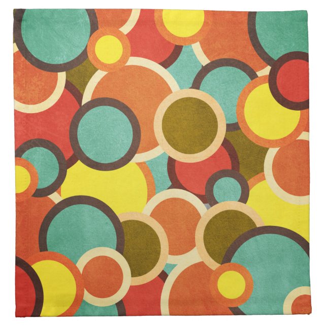 Disco 70s 60s Retro Mod Pop Culture Cloth Napkin (Front)