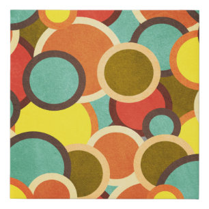 Disco 70s 60s Retro Mod Pop Culture Faux Canvas Print