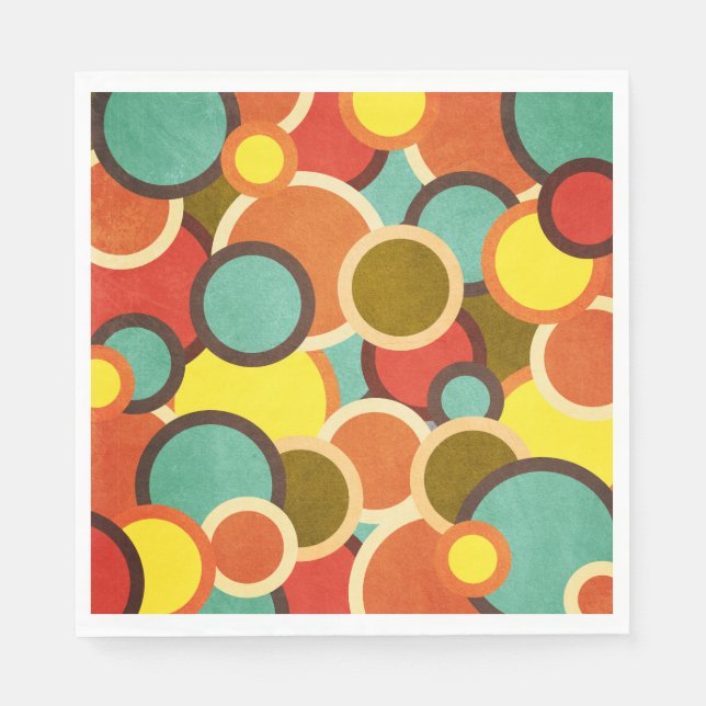 Disco 70s 60s Retro Mod Pop Culture Napkins (Front)