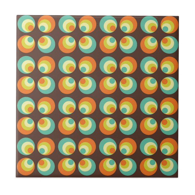Disco 70s 60s Retro Pop Culture Ceramic Tile (Front)