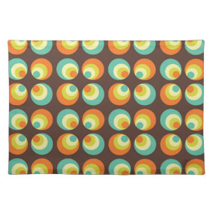 Disco 70s 60s Retro Pop Culture Cloth Placemat