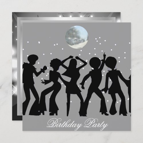 Disco 70s Birthday Party Invitation
