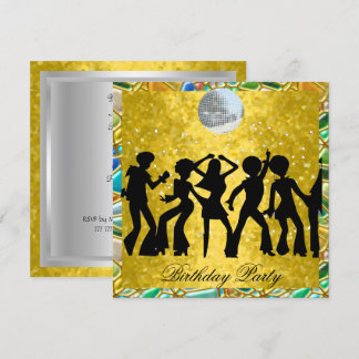 Disco 70's Birthday Party Invitation Retro