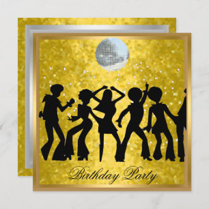 Disco 70's Birthday Party Invitation Retro