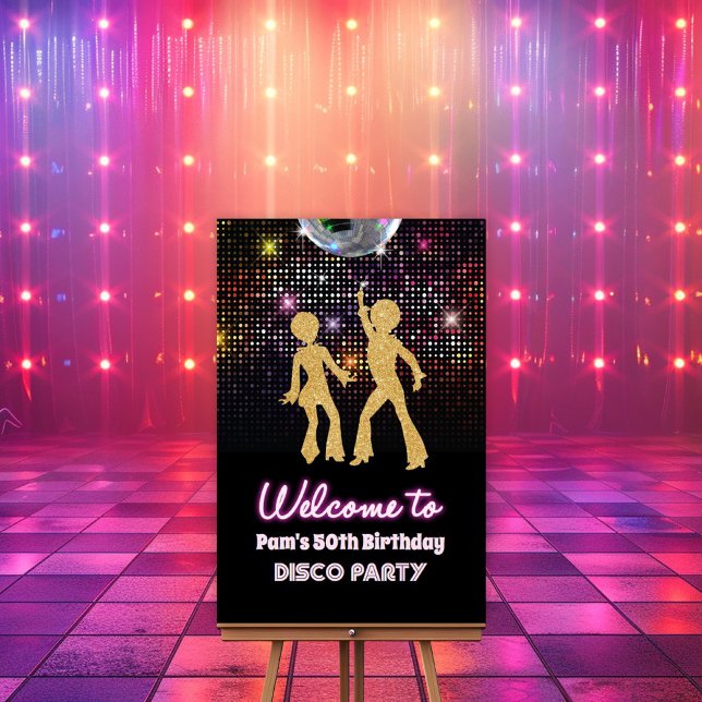 Disco 70s Party Welcome Sign (Creator Uploaded)