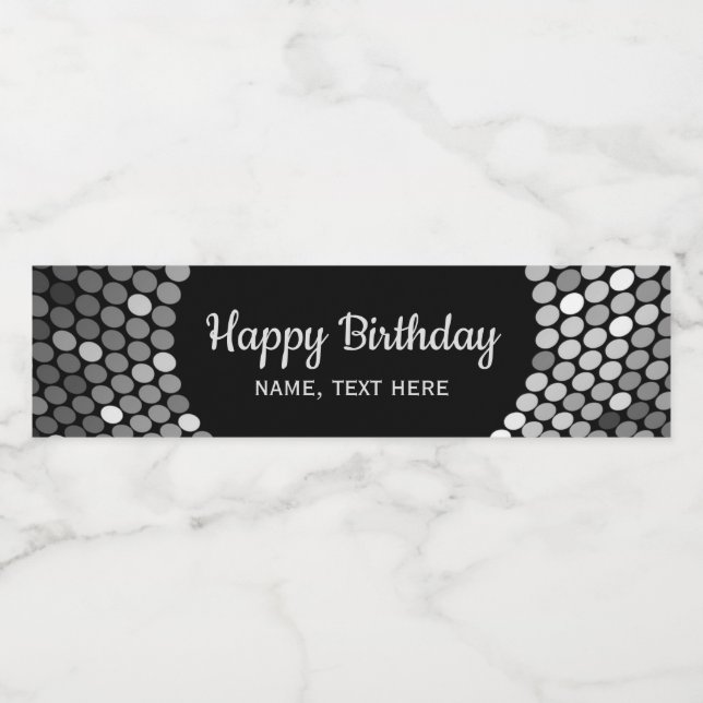 disco, 70s vintage, water bottle Label Set (Single Label)