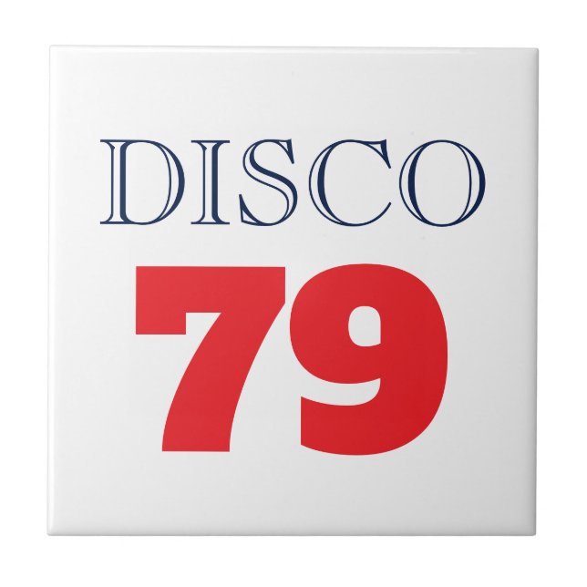 Disco 79 Pop Art Music Entertainment Retro Ceramic Tile (Front)