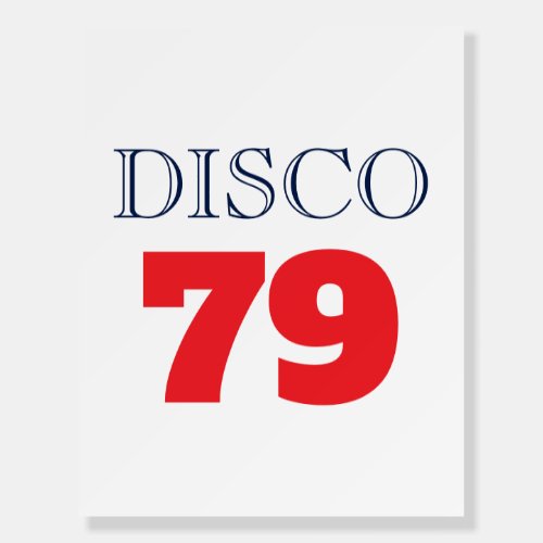 Disco 79 Pop Art Music Entertainment Retro Foam Board